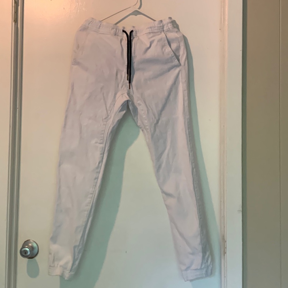 Charles and a half white joggers